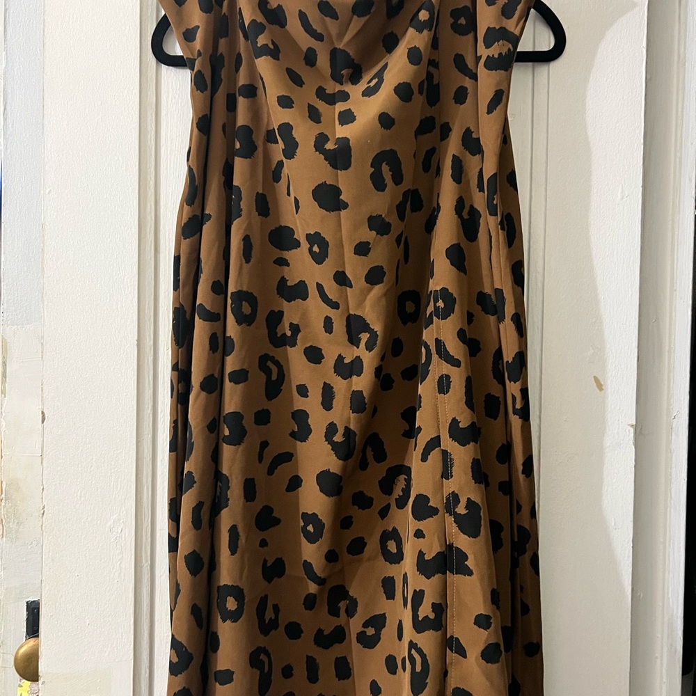 SHEIN Brown Tan Cowl Neck Midi Skirt